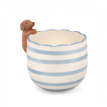 Peeking Sausage Dog Porcelain Planter from Sass & Belle