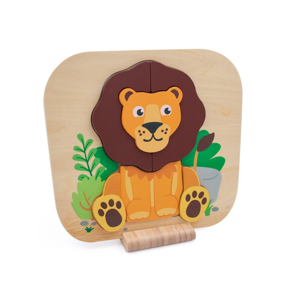 Safari Lion 6 Piece Raised Wooden Puzzle from Jumini