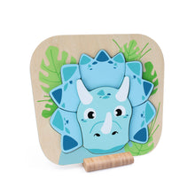 Triceratops 6 Piece Raised Wooden Puzzle from Jumini