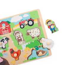 Farm 9 Piece Wooden Peg Puzzle from Jumini