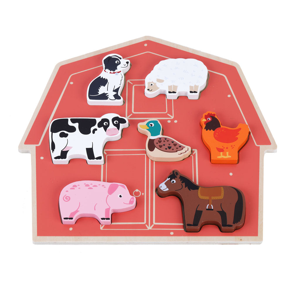 Farm 7 Piece Chunky Barn Puzzle from Jumini