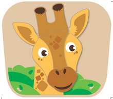 Safari Giraffe 7 Piece Raised Wooden Puzzle from Jumini