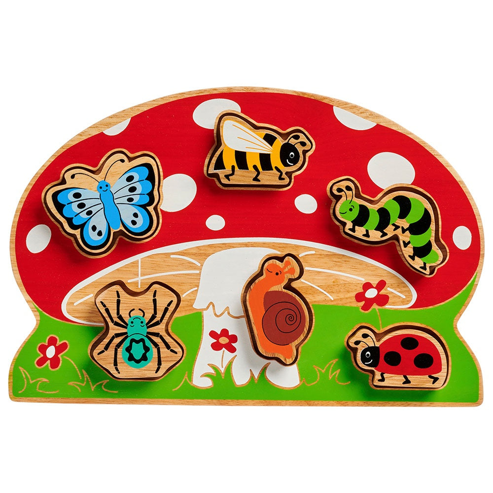 Minibeast 6 Piece Wooden Shape Sorter Puzzle from Lanka Kade