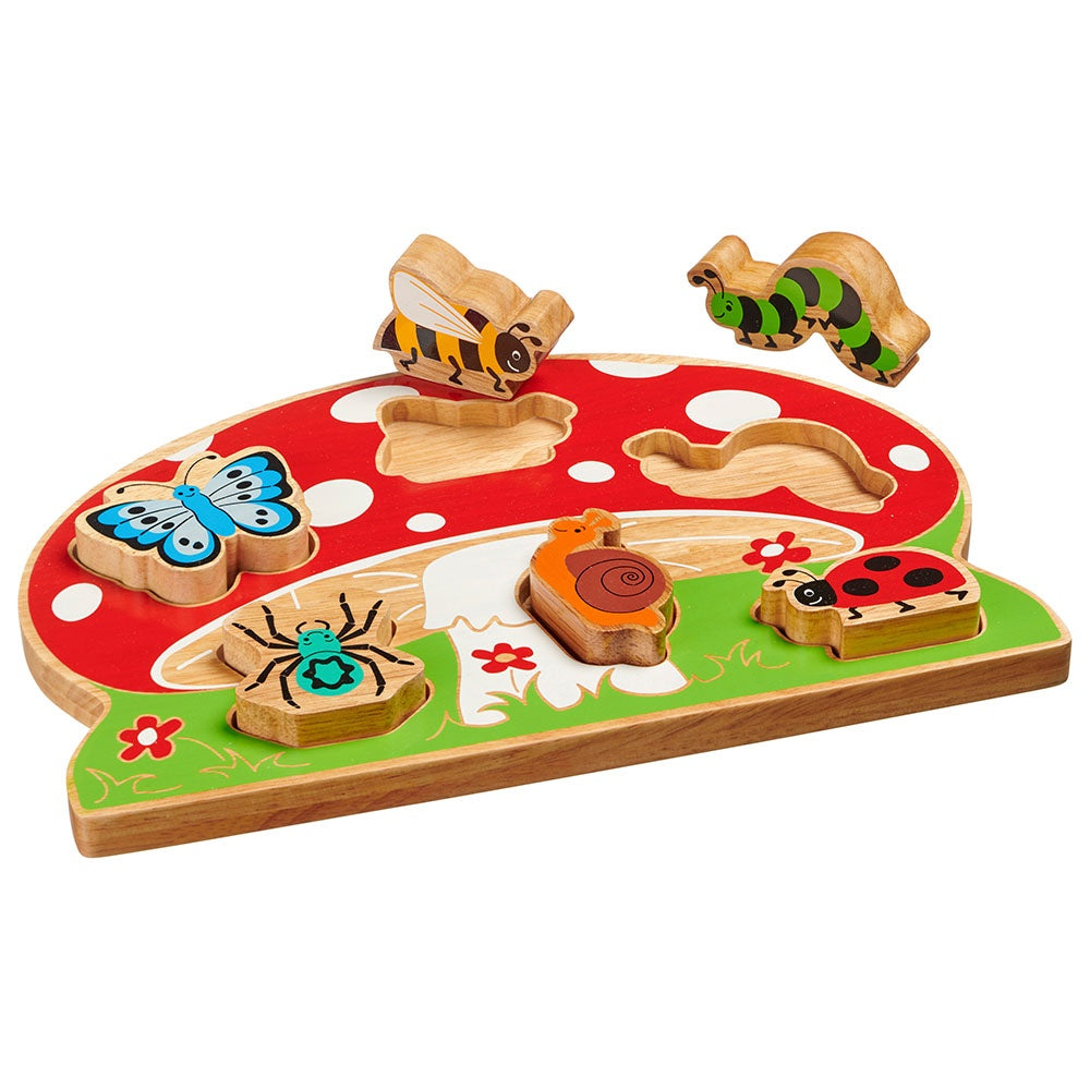 Minibeast 6 Piece Wooden Shape Sorter Puzzle from Lanka Kade