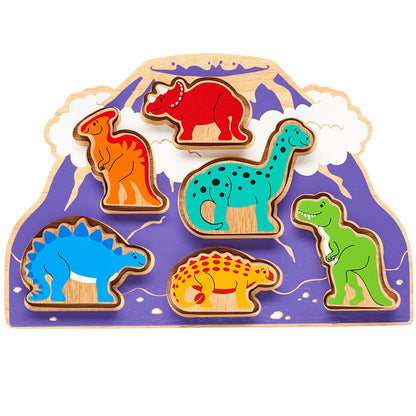 Dinosaur 6 Piece Wooden Shape Sorter Puzzle from Lanka Kade