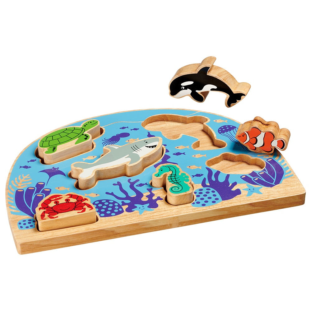Sea Life 6 Piece Wooden Shape Sorter Puzzle from Lanka Kade