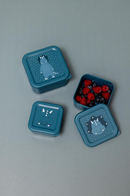 Mr Triceratops Set of 3 Nesting Snack Boxes from Trixie