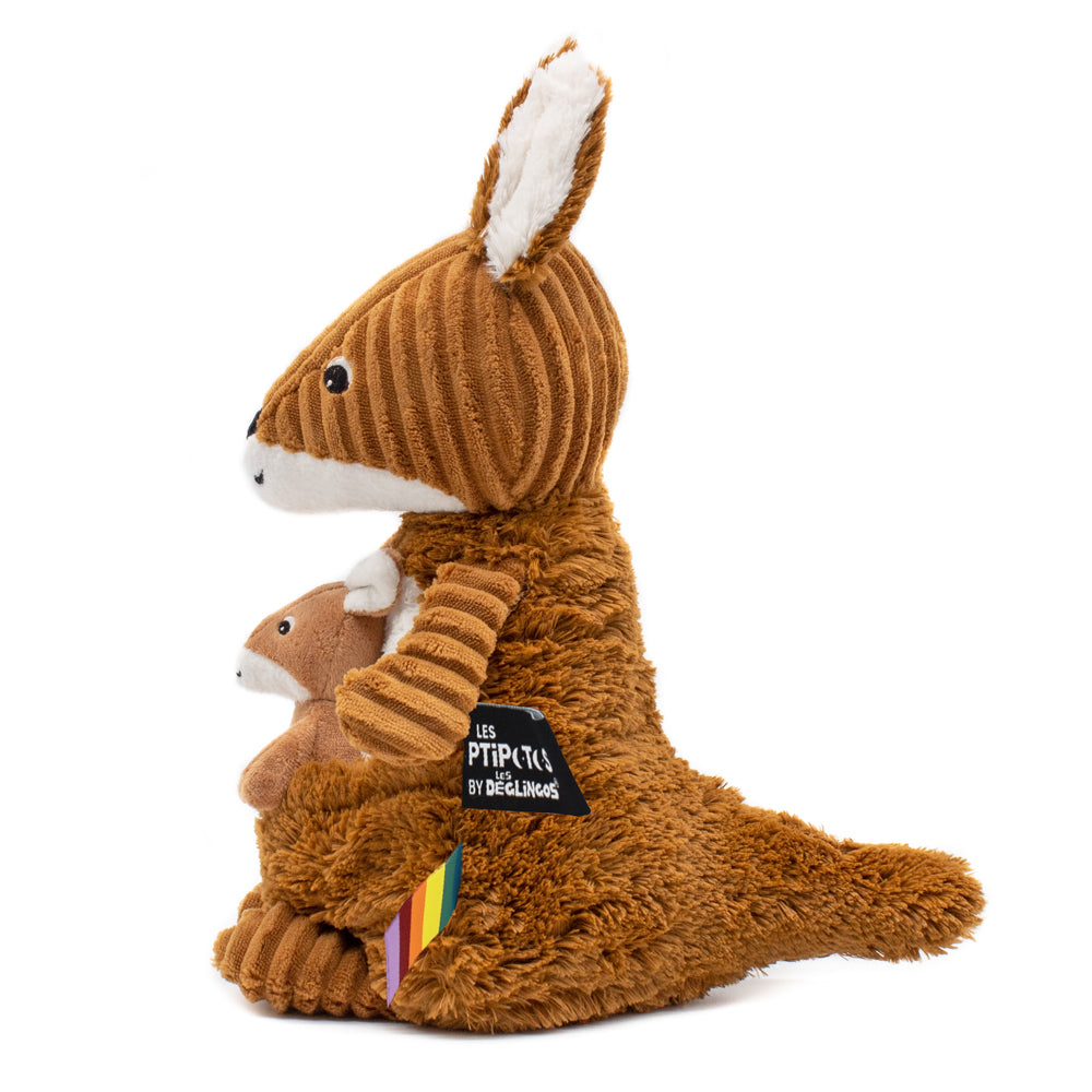 Allezou Kangaroo and Baby Soft Toy 30cm from Les Ptipotos