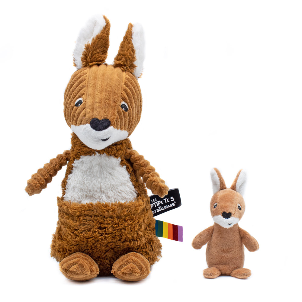 Allezou Kangaroo and Baby Soft Toy 30cm from Les Ptipotos
