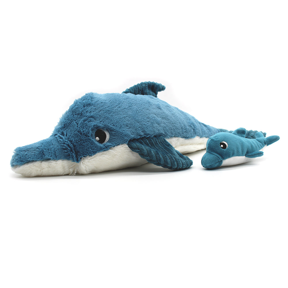 Les Ptipotos Tofou Dolphin and Baby Soft Toy 50cm