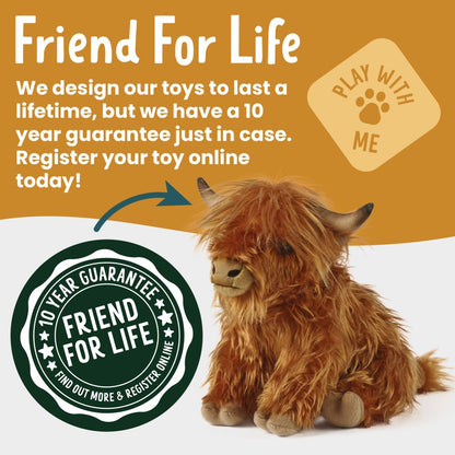 Highland Cow Soft Toy 32cm from Living Nature