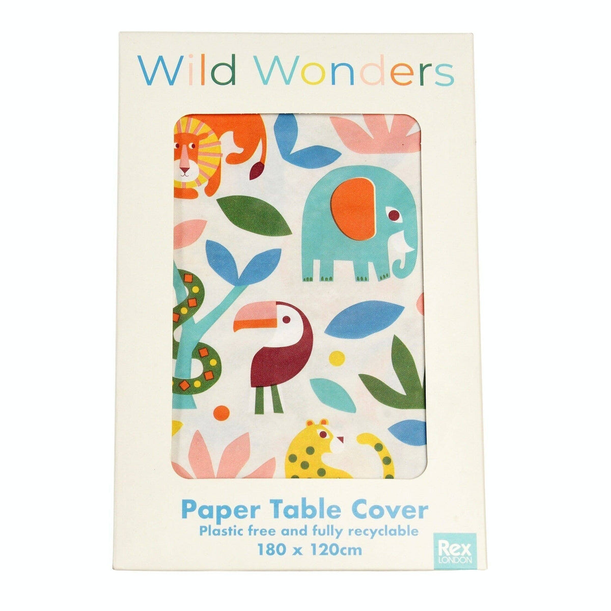 Wild Wonders Paper Tablecloth 180 x 120 cm from Rex London