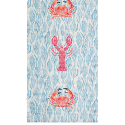 Abersoch Crab and Lobster Indoor/Outdoor Table Runner from Wylder