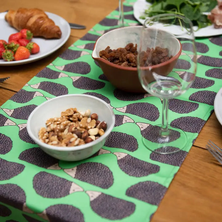 Hedgehog Print Table Runner from The Owlery