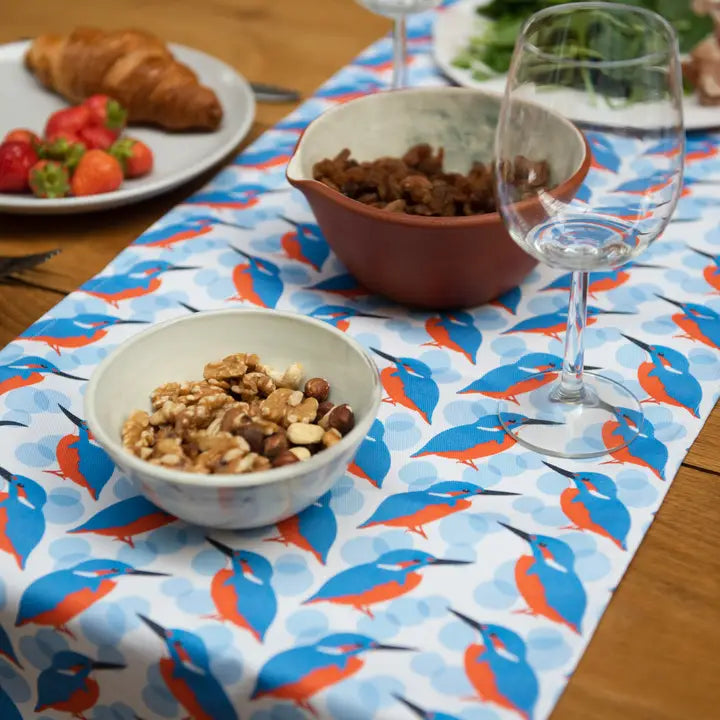 Kingfisher Print Table Runner from The Owlery