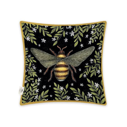 Honey Bee Organic Cotton Cushion by Catherine Rowe