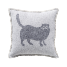 Grey Cat Wool Cushion from J.J. Textile