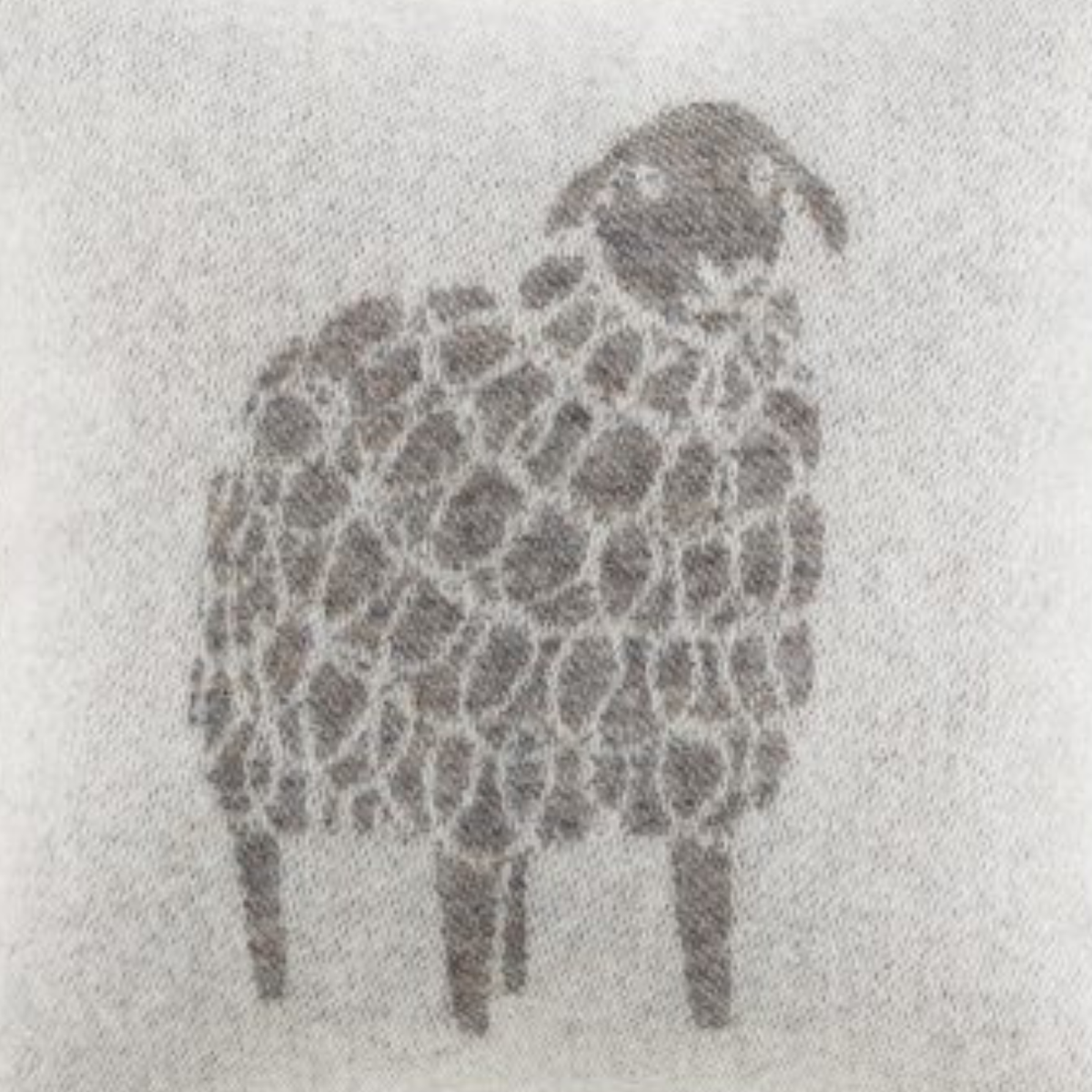 Dark Brown Mima Sheep Wool Cushion from J.J. Textile