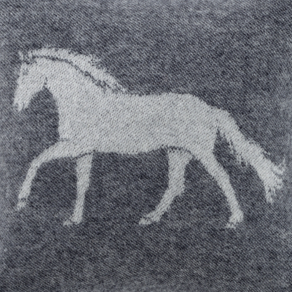 Soft Black Horse Wool Cushion from J.J. Textile
