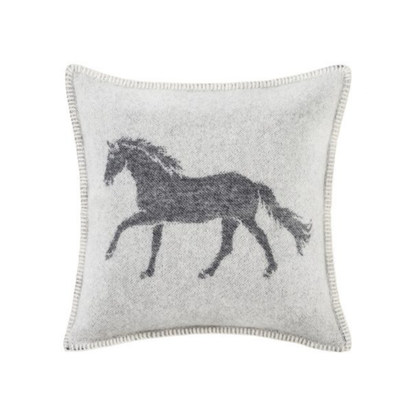 Soft Black Horse Wool Cushion from J.J. Textile