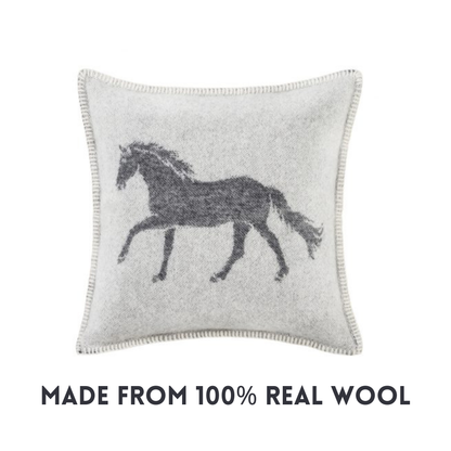 Soft Black Horse Wool Cushion from J.J. Textile