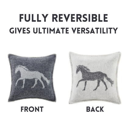 Soft Black Horse Wool Cushion from J.J. Textile