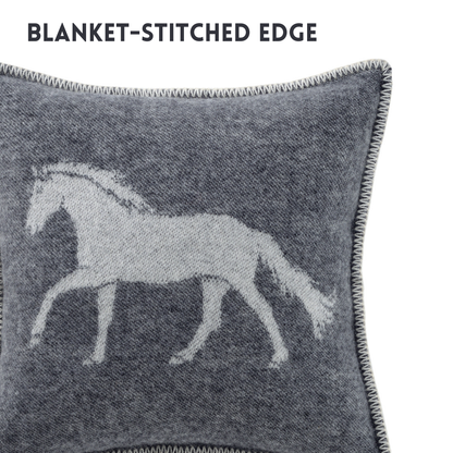Soft Black Horse Wool Cushion from J.J. Textile