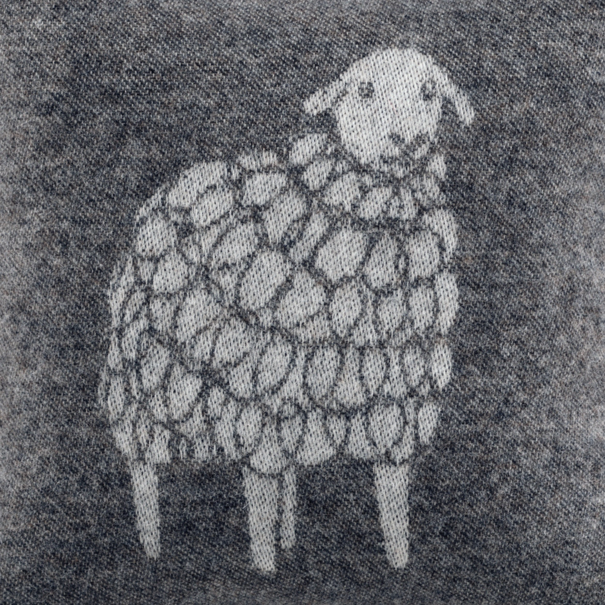 Soft Black Mima Sheep Wool Cushion from J.J. Textile