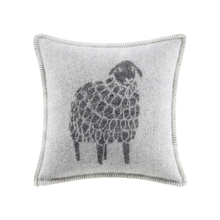 Soft Black Mima Sheep Wool Cushion from J.J. Textile