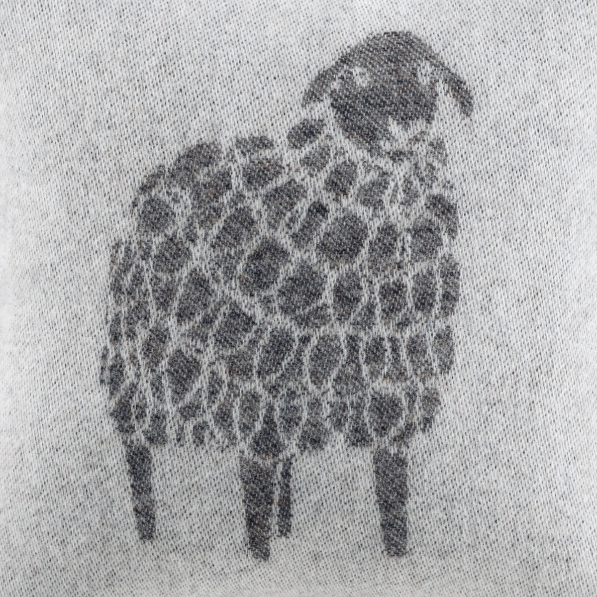Soft Black Mima Sheep Wool Cushion from J.J. Textile
