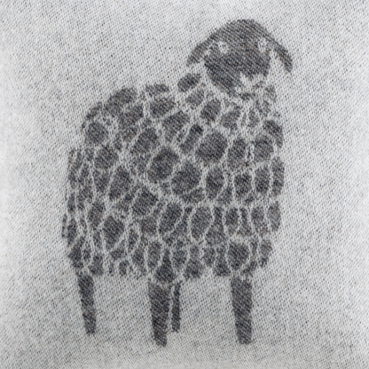 Soft Black Mima Sheep Wool Cushion from J.J. Textile