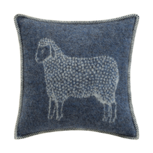 Denim Blue Sheep Wool Cushion from J.J. Textile