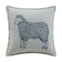 Denim Blue Sheep Wool Cushion from J.J. Textile
