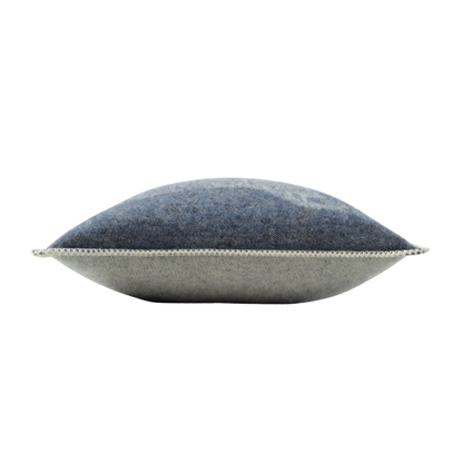 Denim Blue Sheep Wool Cushion from J.J. Textile