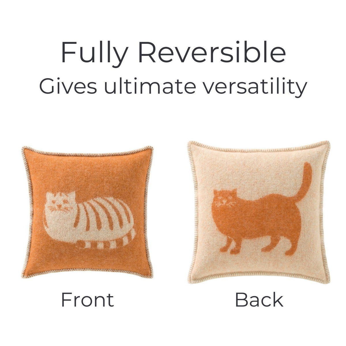 Ginger Cat Wool Cushion from J.J. Textile