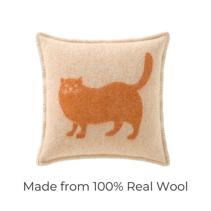 Ginger Cat Wool Cushion from J.J. Textile