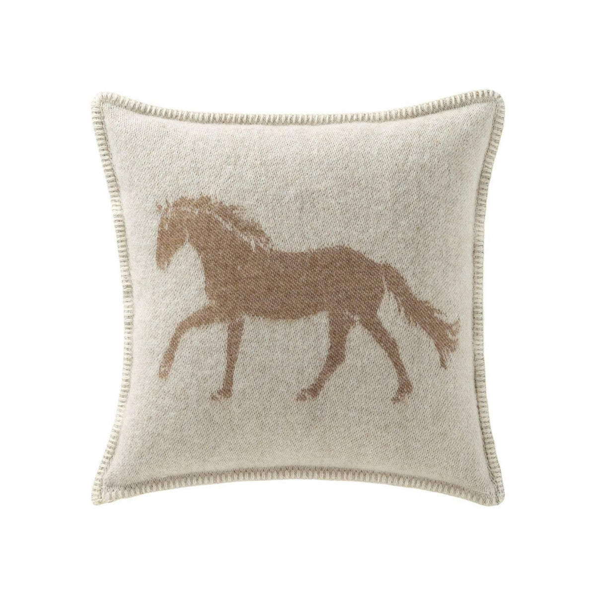 Brown Horse Wool Cushion from J.J. Textile