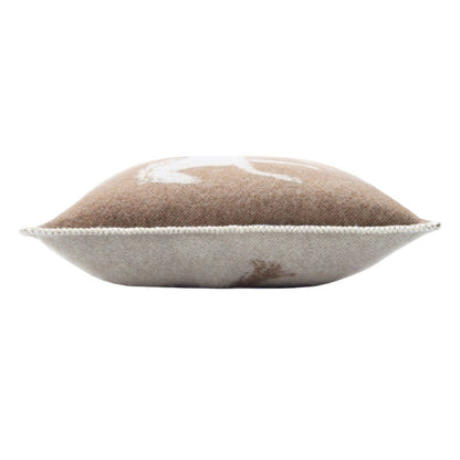 Brown Horse Wool Cushion from J.J. Textile