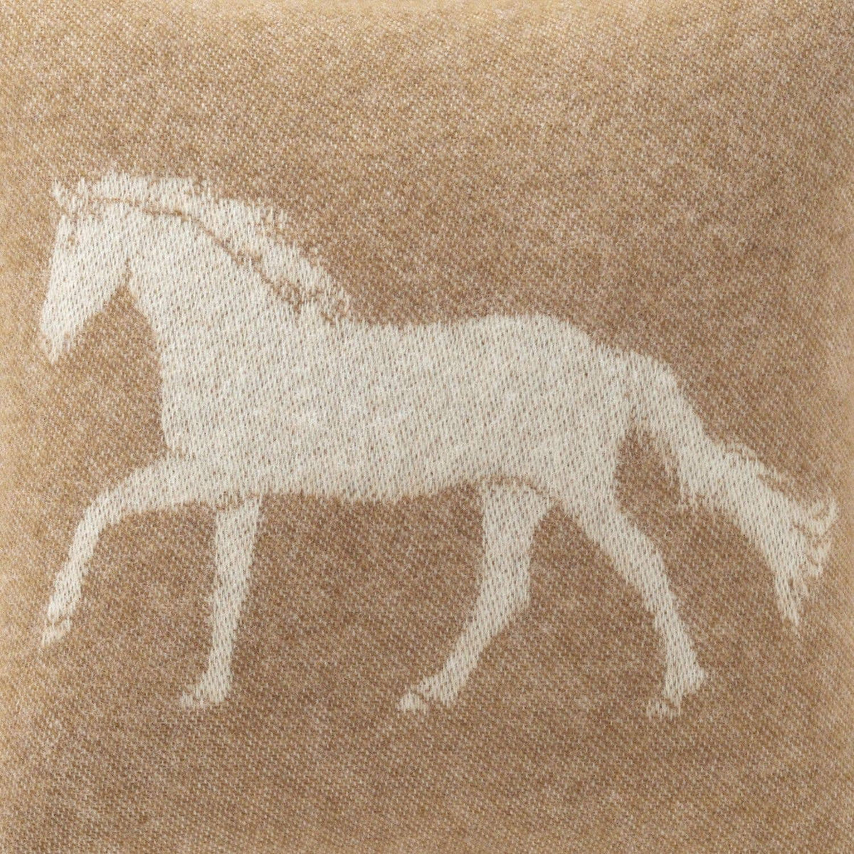 Brown Horse Wool Cushion from J.J. Textile