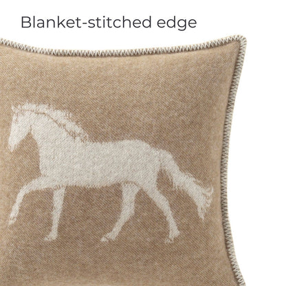 Brown Horse Wool Cushion from J.J. Textile