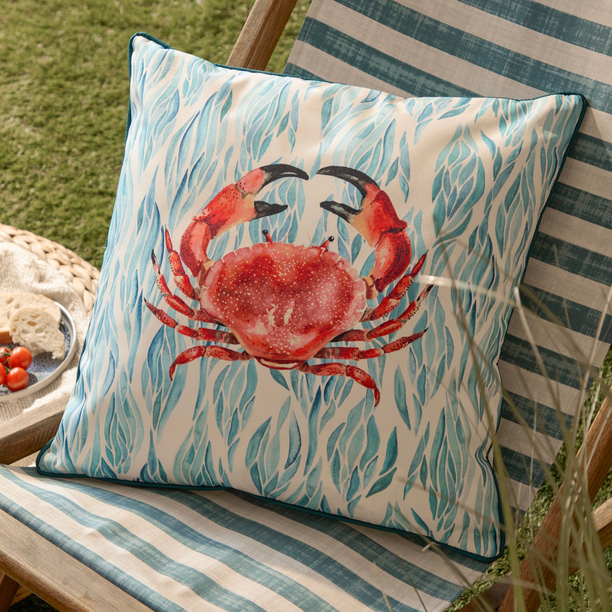 Abersoch Crab Outdoor Cushion from Wylder