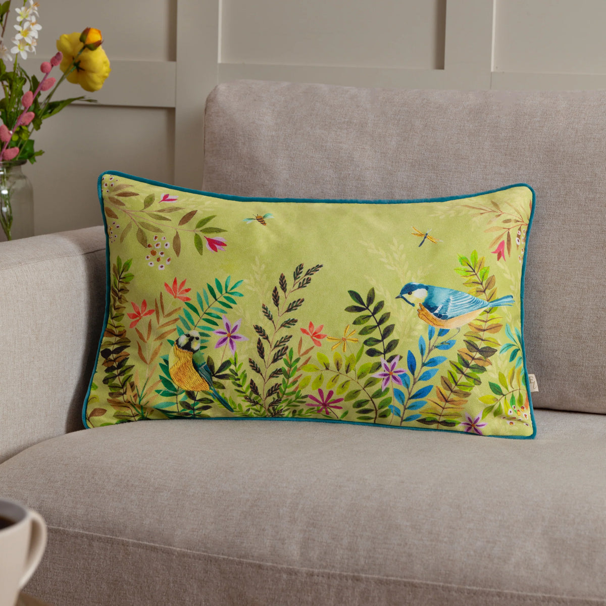 Daisy Hill Meadow Tales Bird Cushion from Evans Lichfield