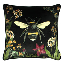 Midnight Garden Bee Velvet Cushion from Evans Lichfield