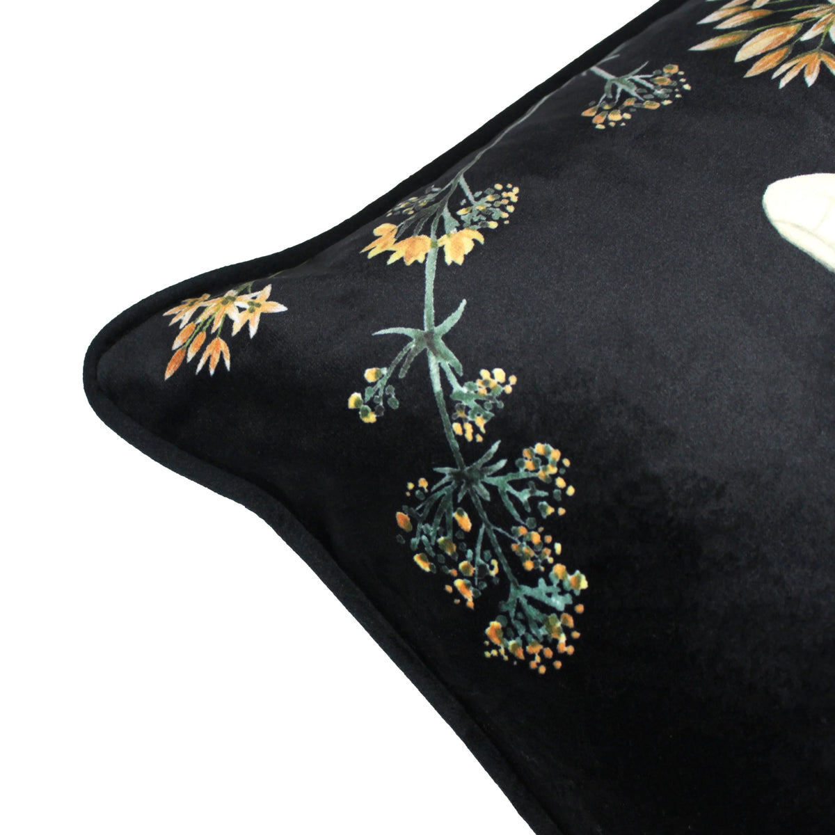 Midnight Garden Bee Velvet Cushion from Evans Lichfield