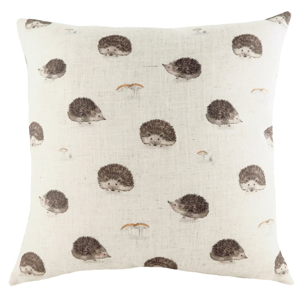 Oakwood Hedgehogs Square Cushion from Evans Lichfield