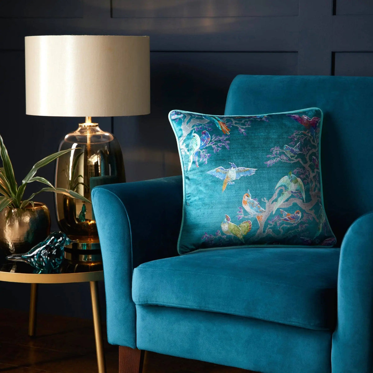 Birdity Absurdity Filled Cushion by Laurence Llewelyn-Bowen