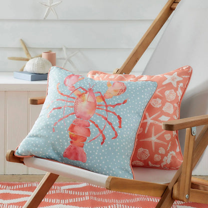 Lobster Outdoor Cushion in Orange