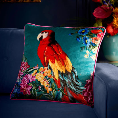 Polly Amorous Parrot Filled Cushion by Laurence Llewelyn-Bowen