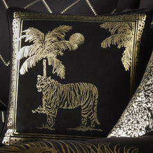 Tiger Tiger Black Cushion by Laurence Llewelyn-Bowen