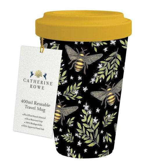 Honey Bee 400ml PLA Travel Mug by Catherine Rowe